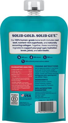 Show full view: Solid Gold Beef Bone Broth with Turmeric Dog Food Topper, 48-oz bundle  slide 3 of 12