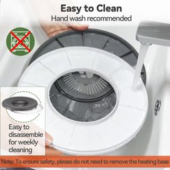 UPSKY Outdoor Heated Non-Skid Stainless Steel Dog & Cat Water Bowl with Anti-Chew Cord, Black, Large: 6.5-L slide 2 of 9