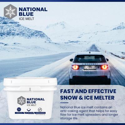 Show full view: National Blue Fast Acting Snow Salt Ice Melt, 20-lb bucket slide 8 of 9