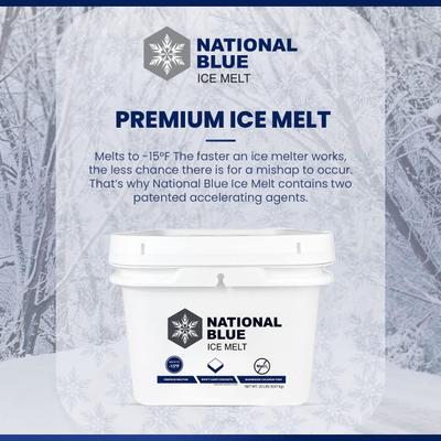 Show full view: National Blue Fast Acting Snow Salt Ice Melt, 20-lb bucket slide 6 of 9