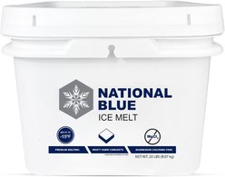 National Blue Fast Acting Snow Salt Ice Melt, 20-lb bucket