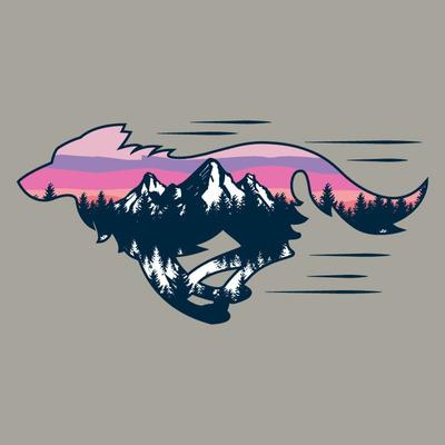 Show full view: Teddy the Dog Run Like the Wind Classic Tee, Pebble, X-Small slide 2 of 2