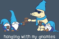 Teddy the Dog Christmas Hangin' with My Gnomies Classic Tee, Midnight Dream, Medium slide 2 of 2