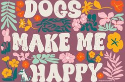 Teddy the Dog Dogs Make Me Happy Classic Tee, Berry, Medium slide 2 of 2