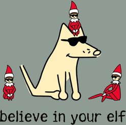 Teddy the Dog Christmas Believe in Your Elf Classic Tee, Seaglass, XX-Large slide 2 of 2