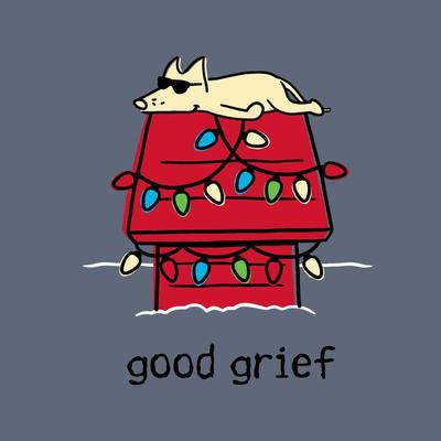 Show full view: Teddy the Dog Christmas Good Grief Classic Tee, Bluestone, X-Small slide 3 of 3