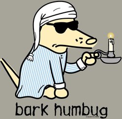 Teddy the Dog Christmas Bark Humbug Classic Tee, Midnight Dream, X-Small slide 2 of 2