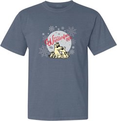 Teddy the Dog Christmas It's a Wonderfur Life Classic Tee, Bluestone, X-Small