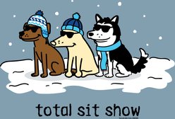 Teddy the Dog Christmas Total Sit Show Snow Classic Tee, Blue Breeze, X-Large slide 2 of 2