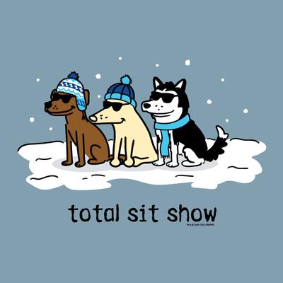 Show full view: Teddy the Dog Christmas Total Sit Show Snow Classic Tee, Blue Breeze, X-Large slide 2 of 2