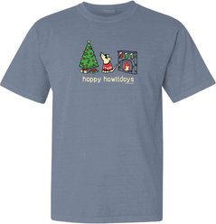 Teddy the Dog Christmas Happy Howlidays Classic Tee, Bluestone, X-Small