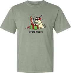 Teddy the Dog Christmas Wrap Music Classic Tee, Seaglass, X-Small