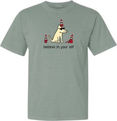 Teddy the Dog Christmas Believe in Your Elf Classic Tee, Seaglass, X-Small