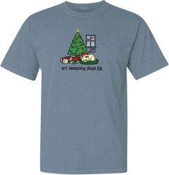 Teddy the Dog Christmas Let Sleeping Dogs Lie Classic Tee, Bluestone, X-Small