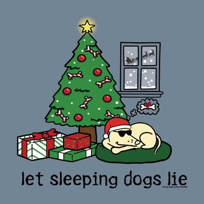 Show full view: Teddy the Dog Christmas Let Sleeping Dogs Lie Classic Tee, Bluestone, X-Small slide 3 of 3