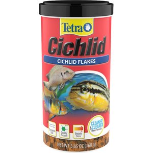 Tetra Cichlid Flakes Cichlid Fish Food, 5.65-oz jar