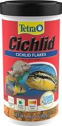 Tetra Cichlid Flakes Cichlid Fish Food, 2.82-oz jar