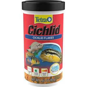 Tetra Cichlid Flakes Cichlid Fish Food, 2.82-oz jar