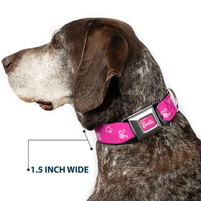 Show full view: Buckle-Down Mattel Barbie Ponytail Silhouette Icon Dog Collar, Small: 13 to 17-in neck, 1.5-in wide slide 7 of 8