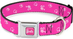 Buckle-Down Mattel Barbie Ponytail Silhouette Icon Dog Collar, Small: 13 to 17-in neck, 1.5-in wide