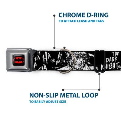 Show full view: Buckle-Down DC Comics Batman The Dark Knight & Joker Dog Collar, Small: 13 to 17-in neck, 1.5-in wide slide 5 of 8