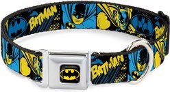 Buckle-Down DC Comics Batman Poses & Logo Dog Collar, Large: 15 to 24-in neck, 1-in wide