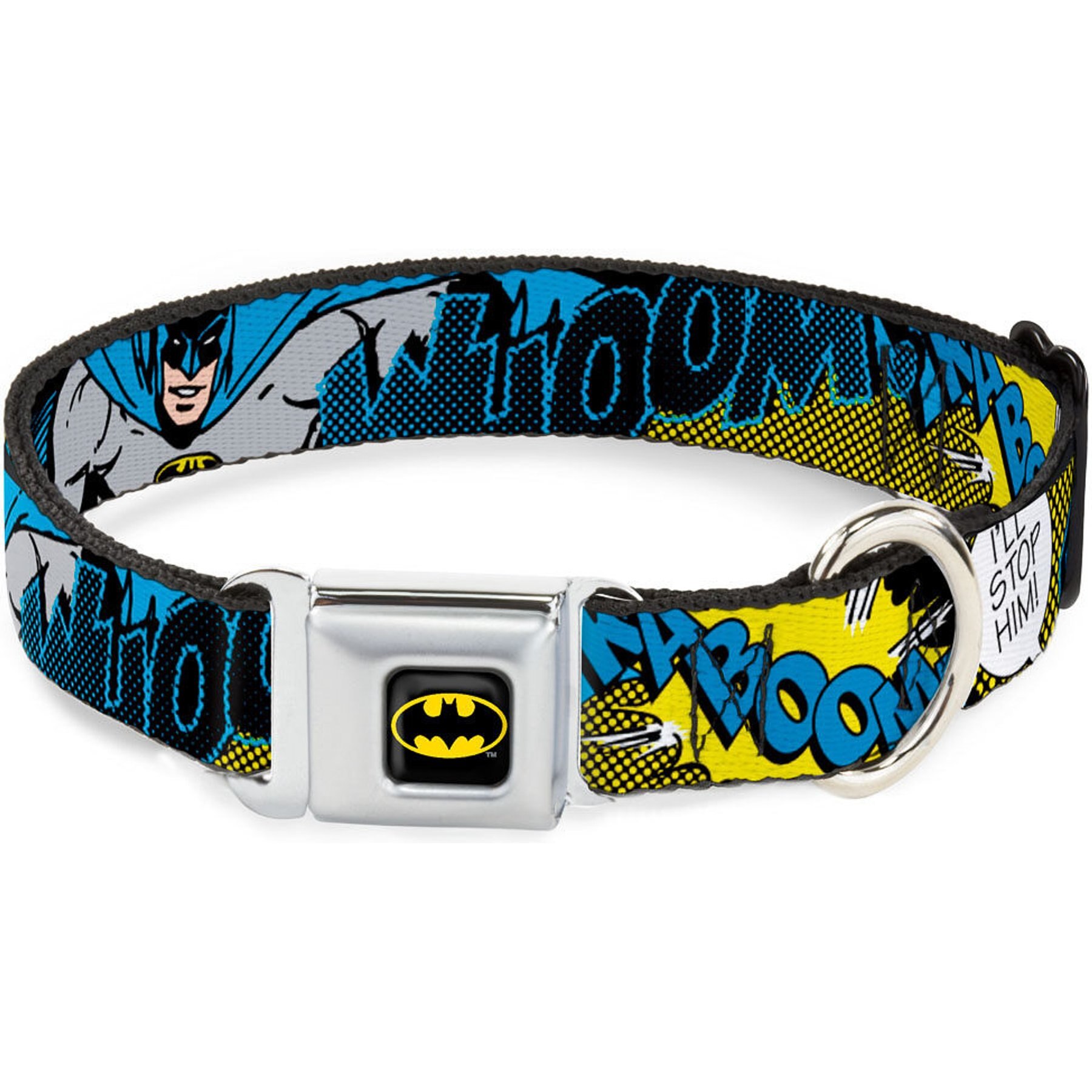 Buckle-Down DC Comics Batman Scene Dog Collar, Large: 15 to 24-in neck, 1-in wide