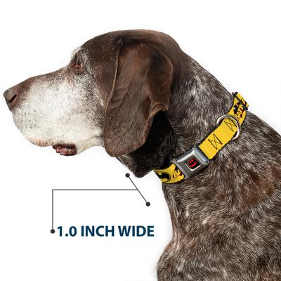 Show full view: Buckle-Down DC Comics Vintage Batman Logo Bat Signal Dog Collar, Large: 15 to 24-in neck, 1-in wide slide 7 of 9