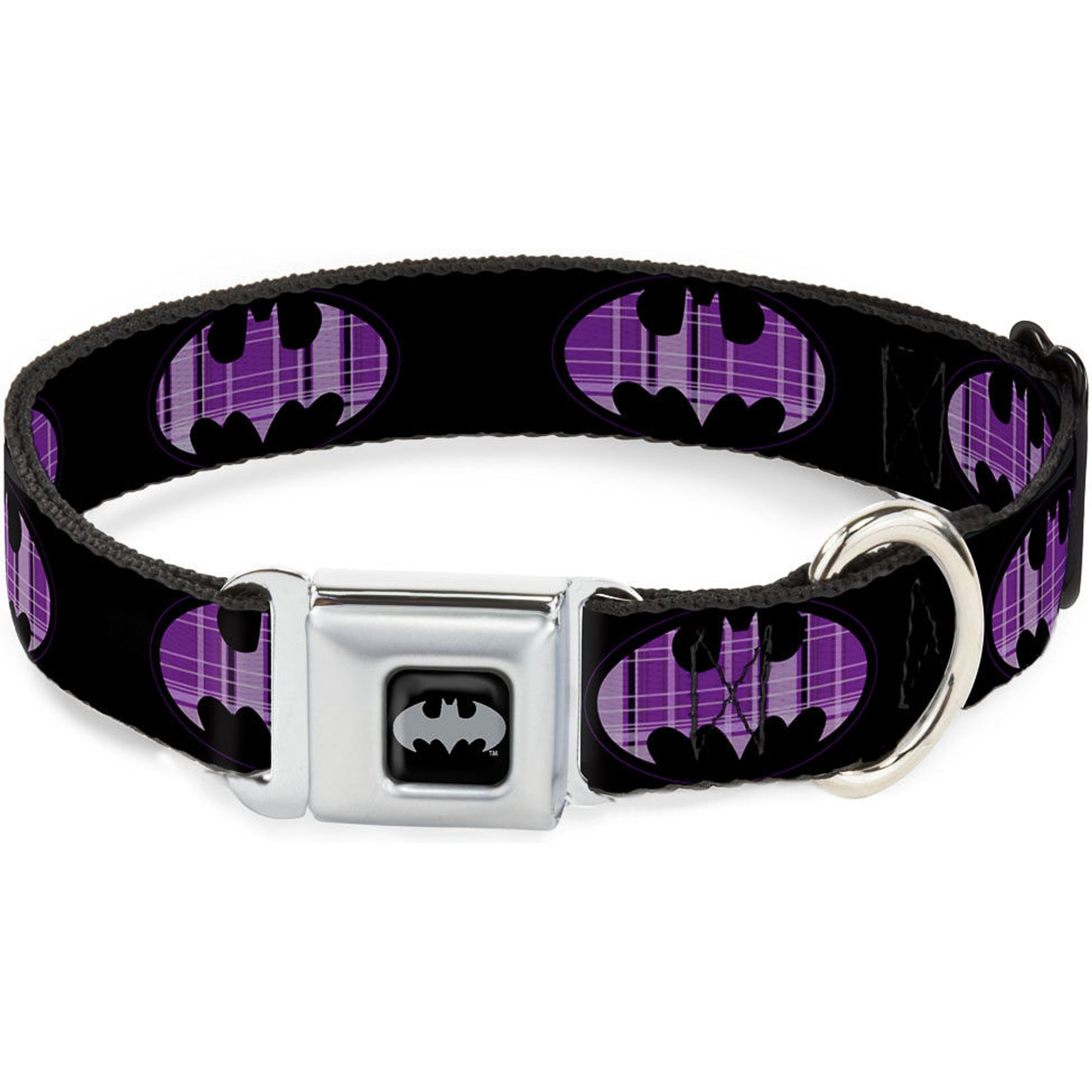 Buckle-Down DC Comics Batman Signal Dog Collar, Medium: 16 to 23-in neck, 1.5-in wide