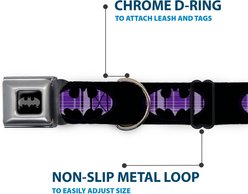 Buckle-Down DC Comics Batman Signal Dog Collar, Medium: 16 to 23-in neck, 1.5-in wide slide 2 of 5