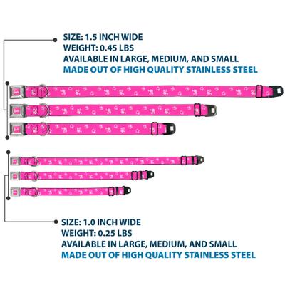 Show full view: Buckle-Down Mattel Barbie Ponytail Silhouette Icon Dog Collar, Small: 13 to 17-in neck, 1.5-in wide slide 3 of 8