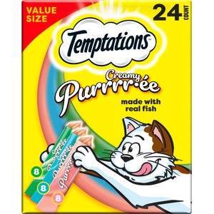 Temptations Creamy Puree Mix-Ups Variety Pack Lickable Cat Treats, 0.42-oz tube, pack of 24