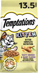 Temptations Tasty Chicken & Dairy Flavor Dry Kitten Food, 13.5-lb bag