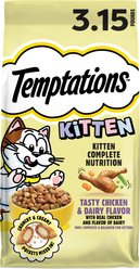 Temptations Tasty Chicken & Dairy Flavor Dry Kitten Food, 3.15-lb bag