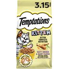 Temptations Tasty Chicken & Dairy Flavor Dry Kitten Food, 3.15-lb bag