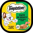 Temptations Seafood Medley Flavor Pate in Gravy Wet Cat Food, 3.5-oz tray, case of 24