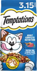 Temptations Tempting Tuna & Chicken Flavor Adult Dry Cat Food, 3.15-lb bag