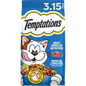 Temptations Tempting Tuna & Chicken Flavor Adult Dry Cat Food, 3.15-lb bag