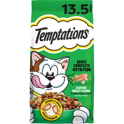 Temptations Temptations Adult Seafood Medley Flavor Dry Cat Food, 13.5-lb bag