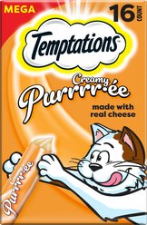 Temptations Creamy Puree with Cheese Topper Lickable Cat Treats, 0.425-oz pouch, 16 count