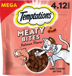 Temptations Meaty Bites Salmon Flavor Soft & Savory Cat Treats, 4.12-oz bag