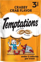 Temptations Classic Crabby Crab Flavor Crunchy & Soft Cat Treats, 3-oz bag slide 1 of 8