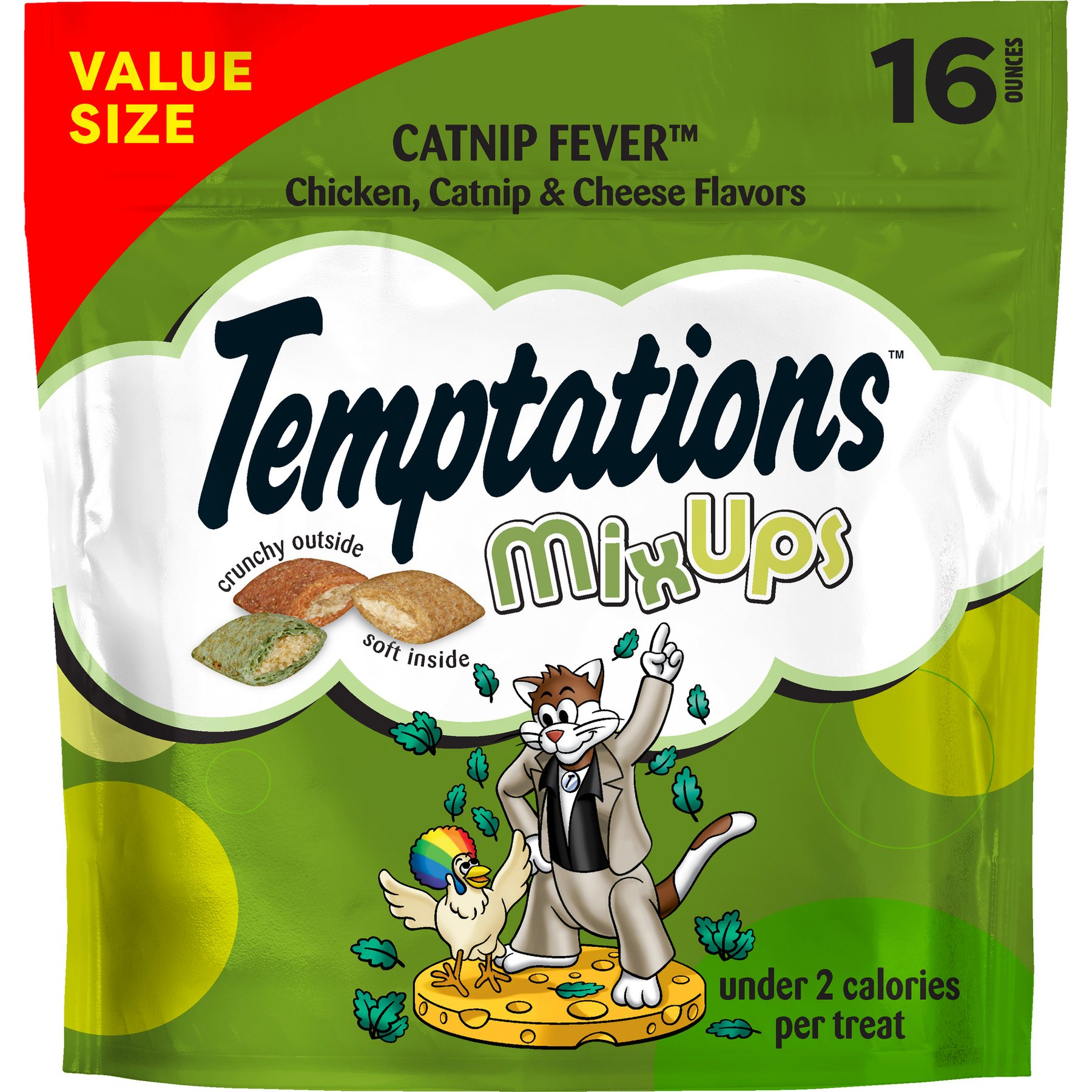 Temptations MixUps Catnip Fever Flavor Soft & Crunchy Cat Treats, 16-oz bag