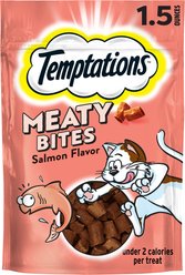 Temptations Meaty Bites Salmon Flavor Soft & Savory Cat Treats, 1.5-oz bag