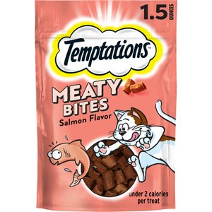 Temptations Meaty Bites Salmon Flavor Soft & Savory Cat Treats, 1.5-oz bag