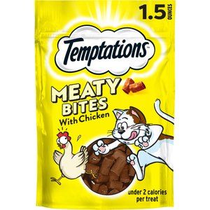 Temptations Meaty Bites Chicken Flavor Soft & Savory Cat Treats, 1.5-oz bag