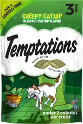 Temptations Creepy Catnip Blissful Catnip Flavor Cat Treats, 3-oz bag