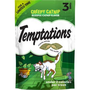 Temptations Creepy Catnip Blissful Catnip Flavor Cat Treats, 3-oz bag