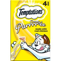 Temptations Creamy Puree with Chicken Lickable Cat Treats, 0.425-oz pouch, 4 count