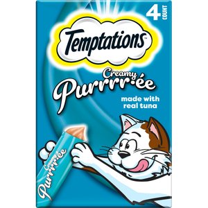 Temptations Creamy Puree with Tuna Lickable Cat Treats, 0.425-oz pouch